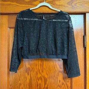 Torrid Black Lace Crop Top